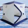 Палатка зимняя куб СЛЕДОПЫТ, 2-х местная, 3 слоя, цв. бело-синий