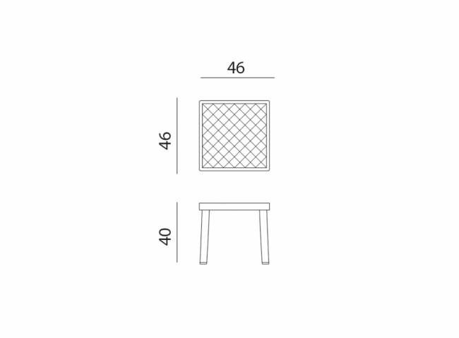Столик пластиковый для лежака Rodi белый 460х460х400 мм Столик пластиковый для лежака Rodi белый 460х460х400 мм