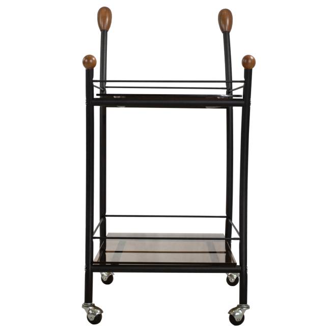 Стол сервировочный Поло чёрный/тонированное стекло Стол сервировочный Поло чёрный/тонированное стекло