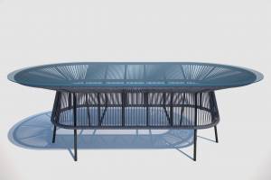 Стол овальный "Соната", серый Стол овальный "Соната", серый