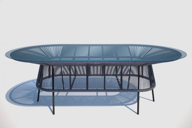 Стол овальный "Соната",  серый