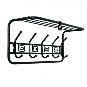 Вешалка с полкой Ажур 80 см  черный