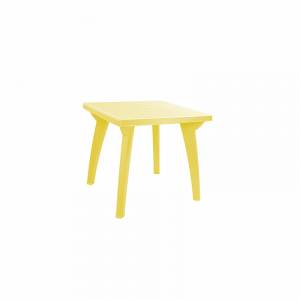 Стол пластиковый Луна квадратный, желтый