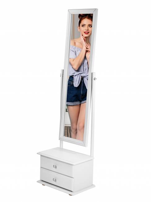 Зеркало с тумбой Селена белый 151 см х 46 см Зеркало с тумбой Селена белый 151 см х 46 см