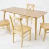 Стол Монте 120 натур со стульями Ингольф натур Стол Монте 120 натур со стульями Ингольф натур