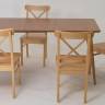 Стол Монте 120 натур со стульями Ингольф натур Стол Монте 120 натур со стульями Ингольф натур