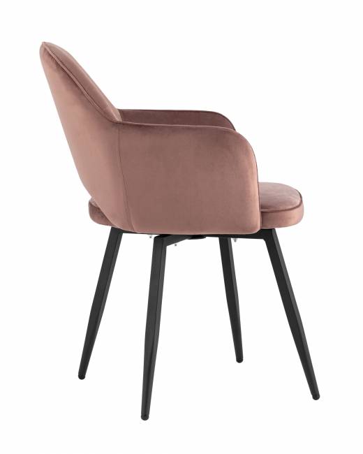 Стул Венера вращающийся велюр пыльно-розовый 2 шт