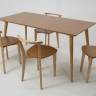 Стол Монте 120 натур со стульями Франк натур Стол Монте 120 натур со стульями Франк натур