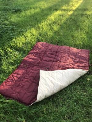 Двухсторонний Матрас-накидка Мелания, бордовый,190 х 150