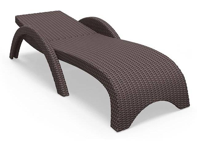 Шезлонг пластиковый GS 1009 (Fiji) белый 1870x730x340 мм