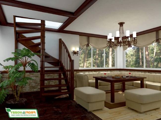 Деревянная лестница ЛС-04м под покраску Деревянная лестница ЛС-04м под покраску