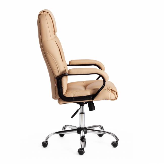 Кресло BERGAMO хром (22) кож/зам, бежевый, 36-34 бежевый кож/зам Кресло BERGAMO хром (22) кож/зам, бежевый, 36-34 бежевый кож/зам