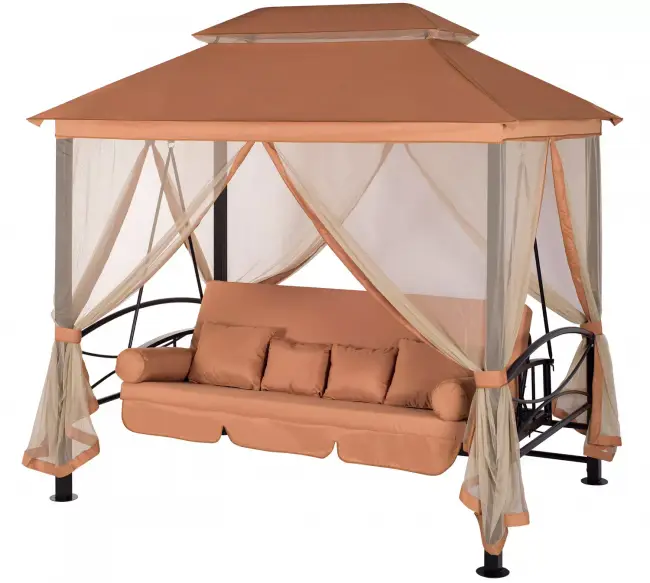 Садовая беседка качели Пальмира охра Садовая беседка качели Пальмира охра