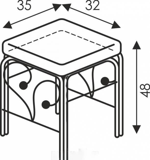 Банкетка Фортуна Черный / Темный