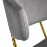 Стул Elle серый с золотыми ножками