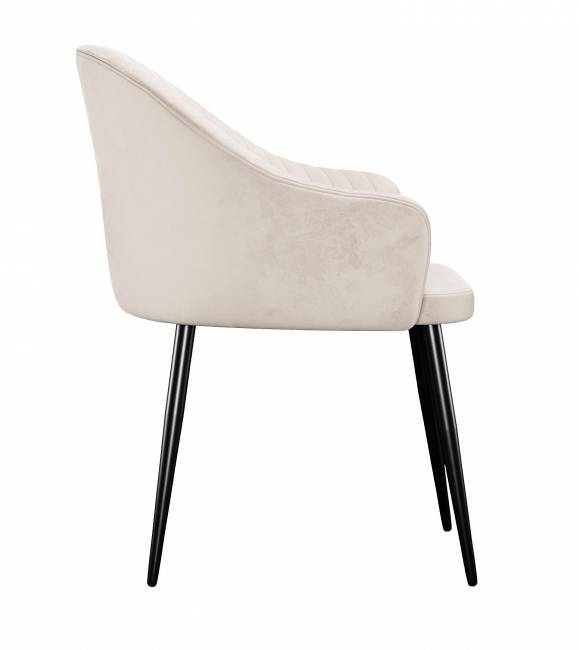 Стул DikLine 439 поворотный, C103 крем, ножки черные