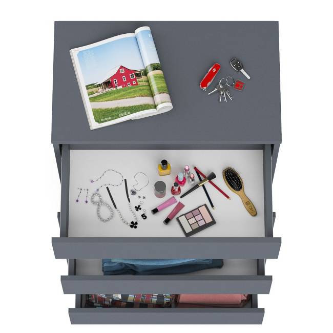 Узкий комод пять ящиков Мори МК700.5 цвет графит