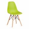 Стул CINDY (EAMES) (mod. 1801) дерево бук/металл/сиденье пластик, 45x51x82 см, Olive (оливковый)  (Комплект из 4 шт.) оливковый дерево бук/металл/сиденье пластик