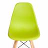 Стул CINDY (EAMES) (mod. 1801) дерево бук/металл/сиденье пластик, 45x51x82 см, Olive (оливковый)  (Комплект из 4 шт.) оливковый дерево бук/металл/сиденье пластик