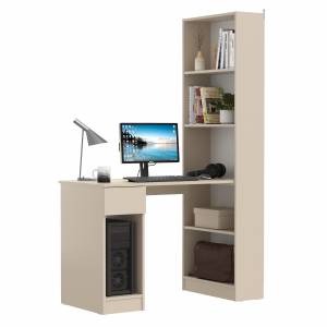 Компьютерный стол со шкафом комбинированным Лайт 10.01 цвет сатин