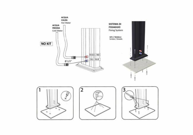 Душ уличный Jolly A 525 зеленый 165х150х2260 мм Душ уличный Jolly A 525 зеленый 165х150х2260 мм