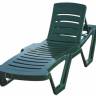 Пластиковый лежак-шезлонг "Элегия" Зеленый