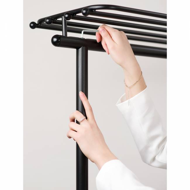 Вешалка напольная на колесах М 9 чёрный