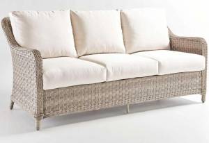 Диван 3-х местный "Кефалония" из искусственного ротанга, песочный, бежевый, молочный, белый Диван 3-х местный "Кефалония" из искусственного ротанга, песочный, бежевый, молочный, белый