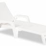 Шезлонг B:rattan MIAMI складной, белый (дисконт) Шезлонг B:rattan MIAMI складной, белый (дисконт)