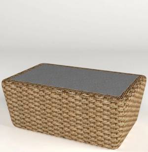 Столик кофейный "Премьер", из искусственного ротанга, песочный, Стекло с напылением под камень. Столик кофейный "Премьер", из искусственного ротанга, песочный, Стекло с напылением под камень.