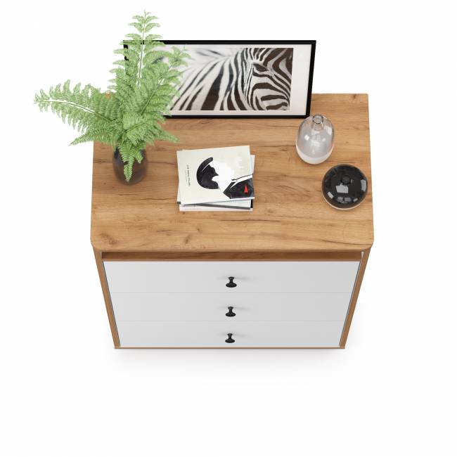 Комод Вуди 13.293 цвет белый премиум/дуб крафт золотой Комод Вуди 13.293 цвет белый премиум/дуб крафт золотой