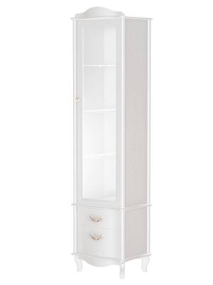 Шкаф-витрина Джульетта, молочный дуб Л