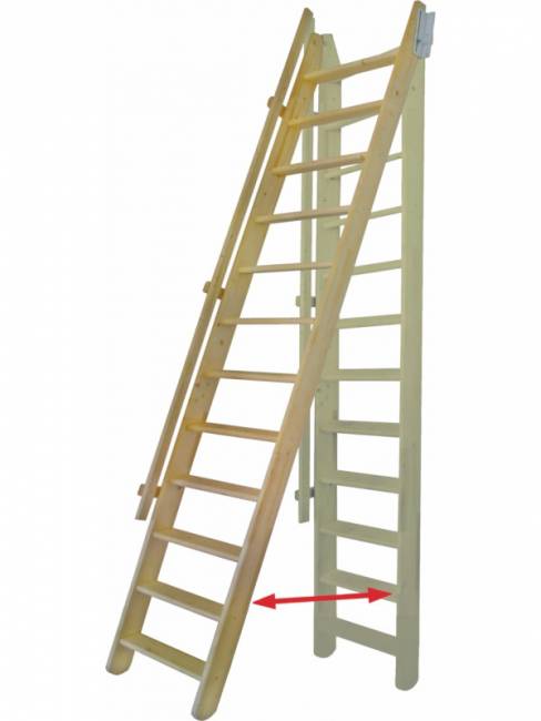 Мансардная лестница из сосны М-013у Без поручня Мансардная лестница из сосны М-013у Без поручня