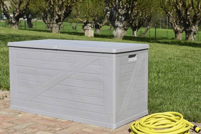 Сундук Toomax WoodLine, 420 л Светло-серый Сундук Toomax WoodLine, 420 л Светло-серый