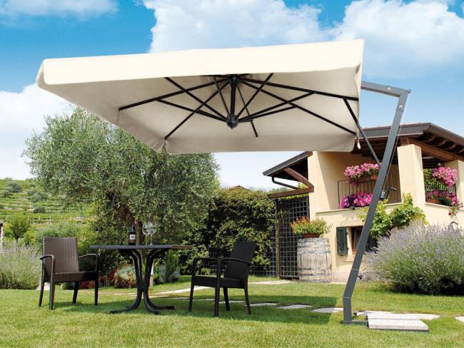 Зонт профессиональный 3х3 м Napoli Braccio антрацит, слоновая кость 3000х3000 мм Зонт профессиональный 3х3 м Napoli Braccio антрацит, слоновая кость 3000х3000 мм