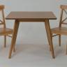 Стол Сканди М 90 натур со стульями Ингольф натур
