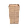 "Капучино" кашпо для цветов плетеное из искусственного ротанга, цвет соломенный