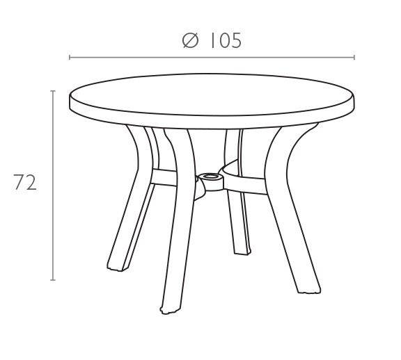 Стол пластиковый обеденный D-Truva