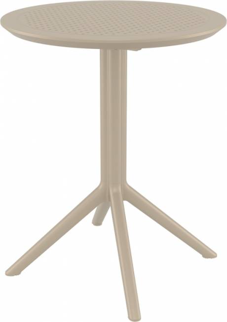Стол пластиковый складной Sky Folding Table 60 бежевый 600х740 мм