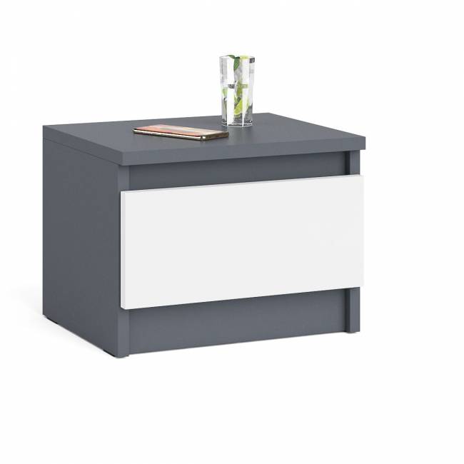 Тумба прикроватная Мори ТПМ400.1 цвет графит/белый