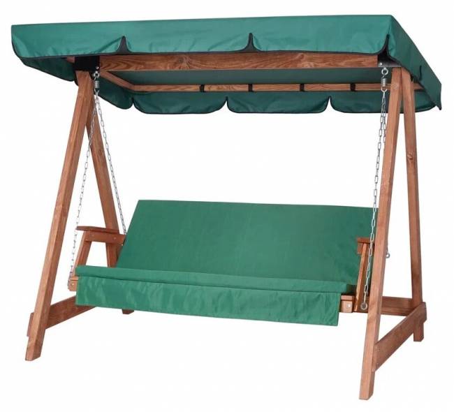 Матрас Зеленый для деревянных качелей СЕЛЕНА