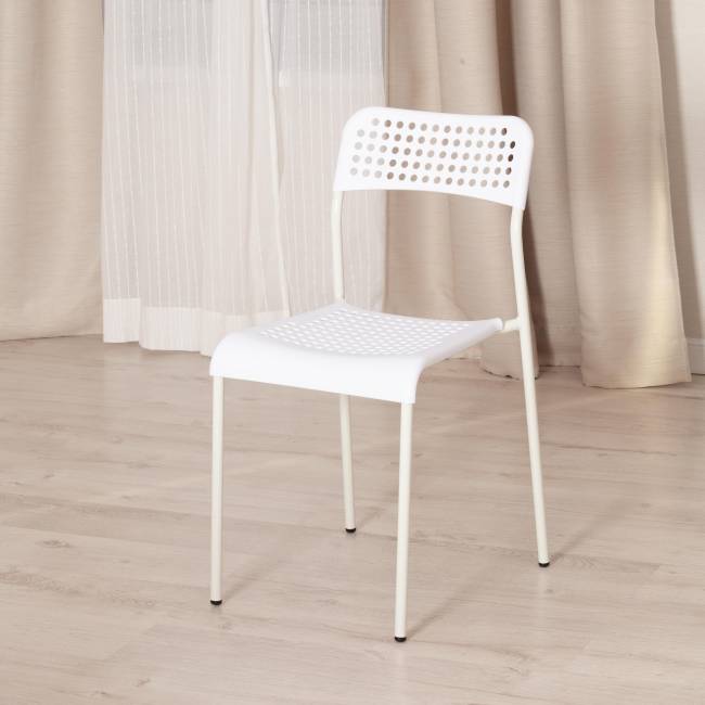 Стул ADDE (mod. C-049) металл/пластик, 39 х 49 х 78 см, White (белый) (Комплект из 8 шт.) белый металл/пластик Стул ADDE (mod. C-049) металл/пластик, 39 х 49 х 78 см, White (белый) (Комплект из 8 шт.) белый металл/пластик